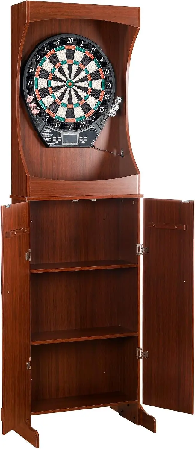 Electronic Dartboard Cabinet - Outlaw Electronic Dart Board Cabinet Set