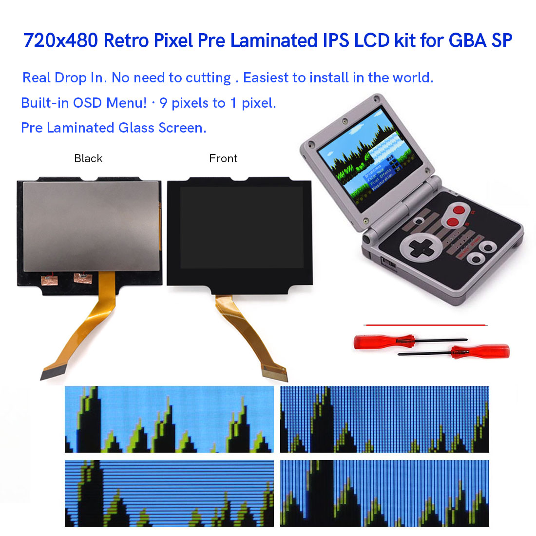 Lcd Screen Arcade - Tela LCD IPS laminada com retroiluminação