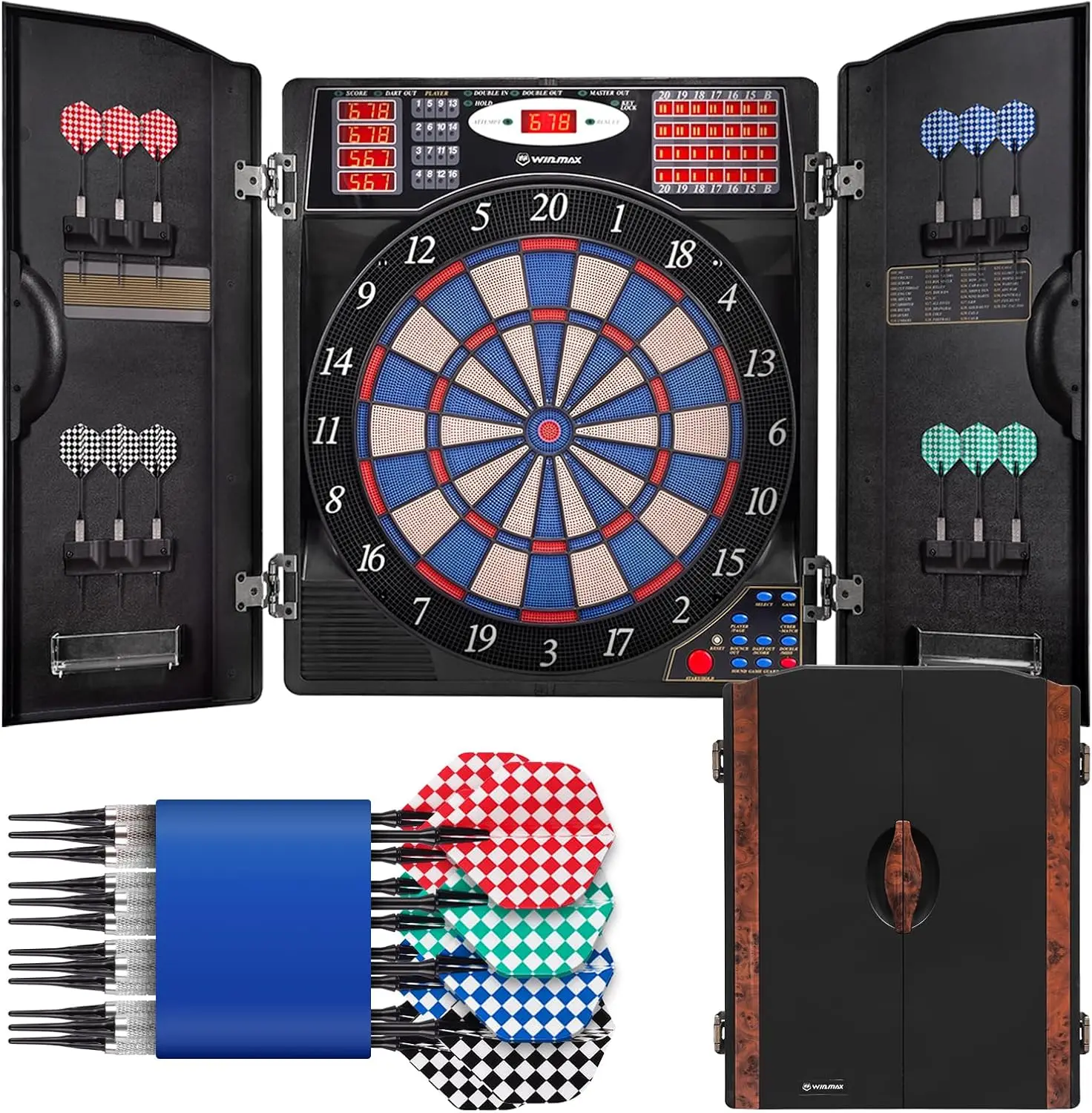 Electronic Dartboard Cabinet - Conjunto de Armário para Dardos Eletrônicos