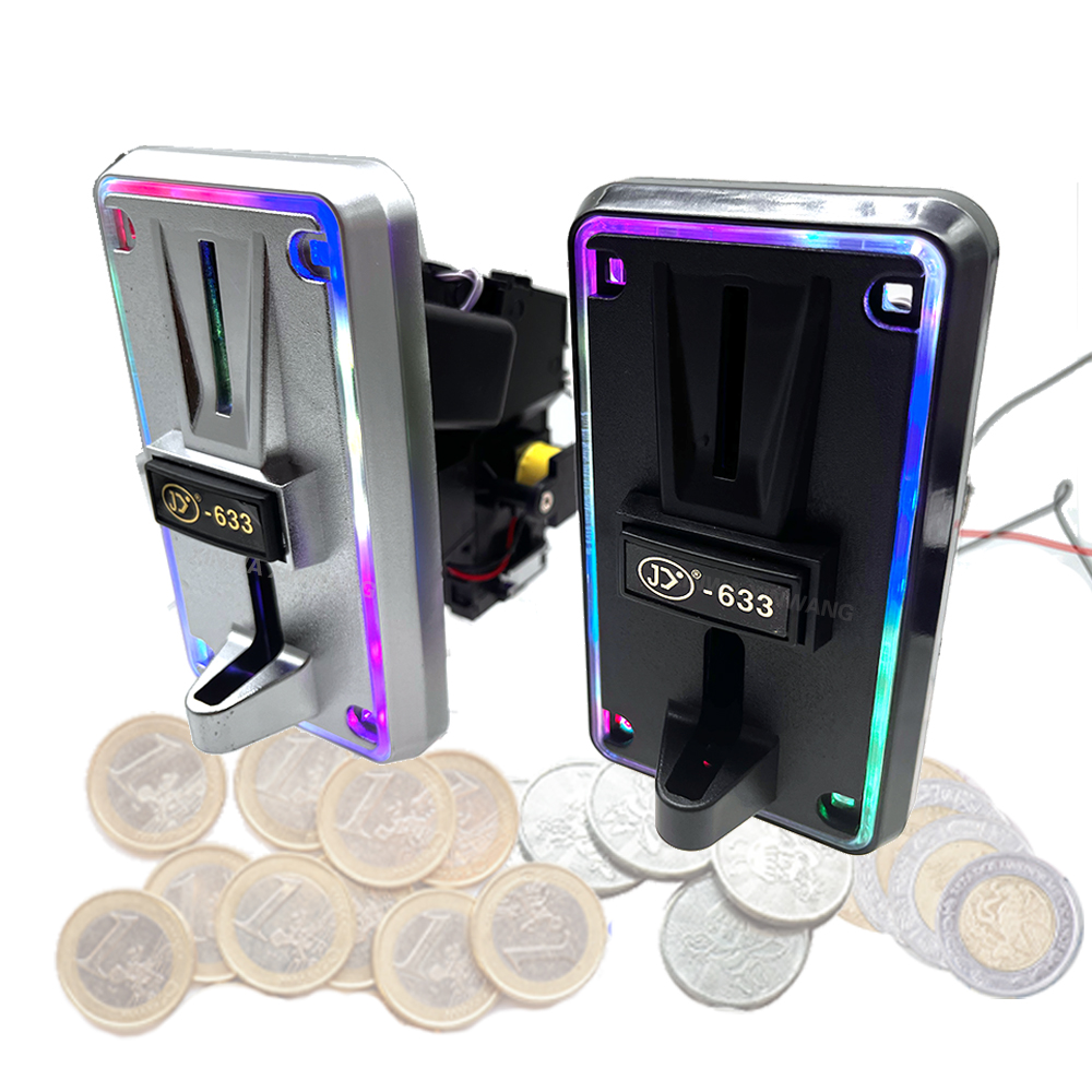 Arcade Games And Vending - Aceitador de Moedas Multimoedas com LED,