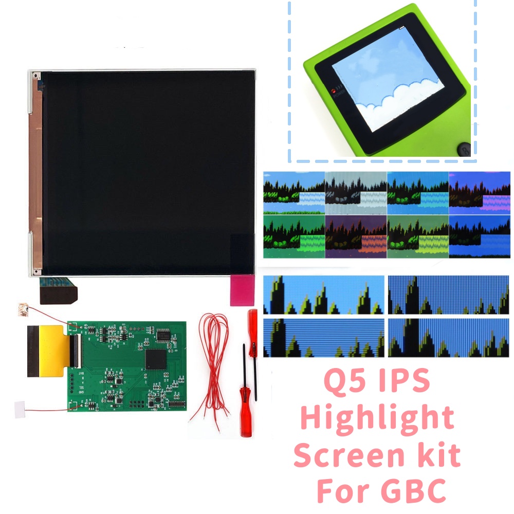 Lcd Screen Arcade - HISPEEDIDO Para GBC Tela IPS de