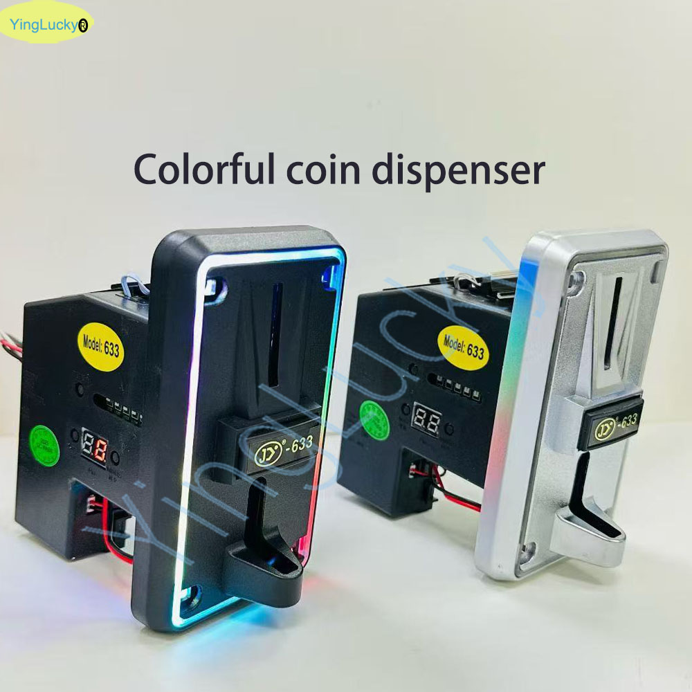 Arcade Vending & Laundry Revenue - Colorido LED Multi Coin Acceptor Seletor