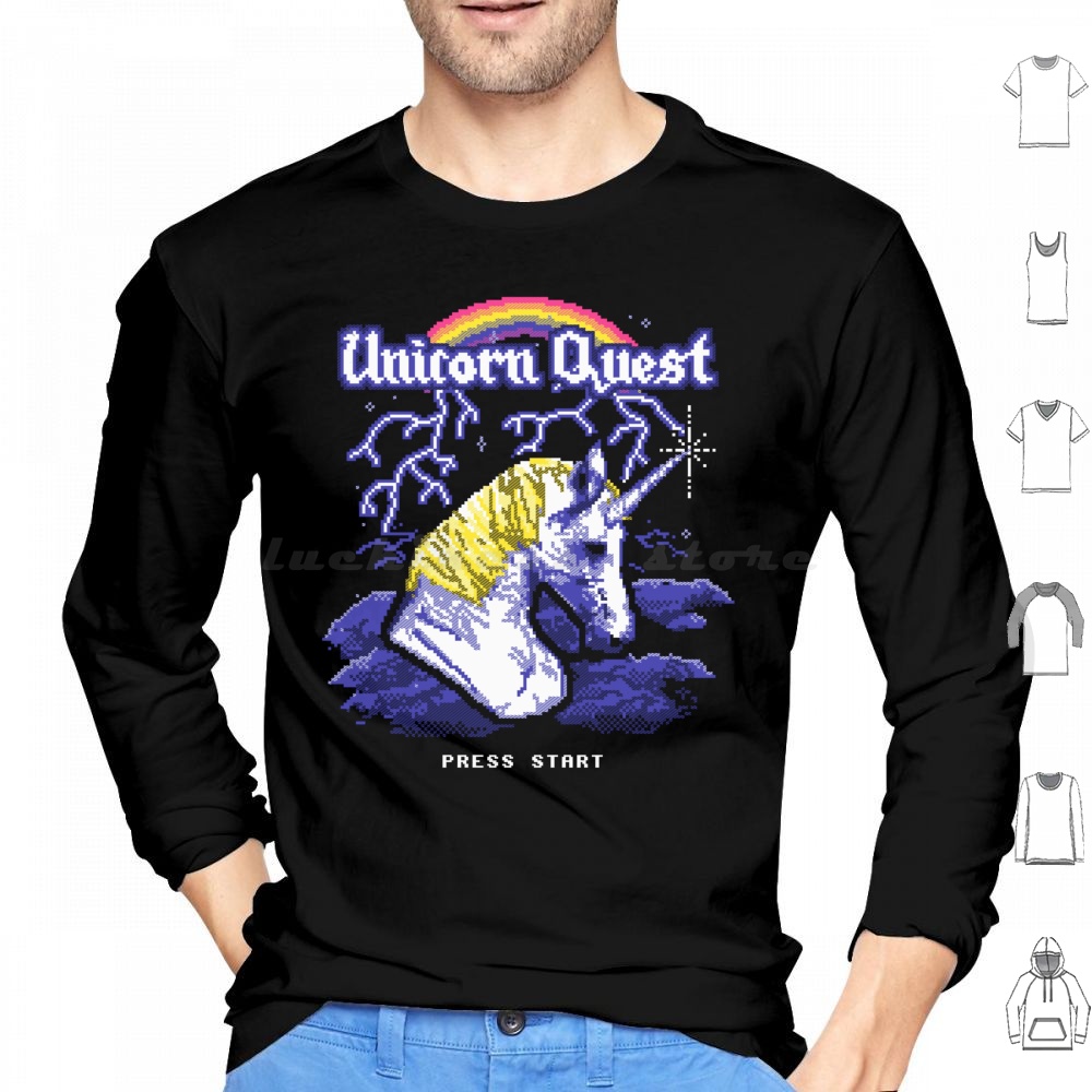 Arcade Quest - Unicórnio quest moletom com capuz de