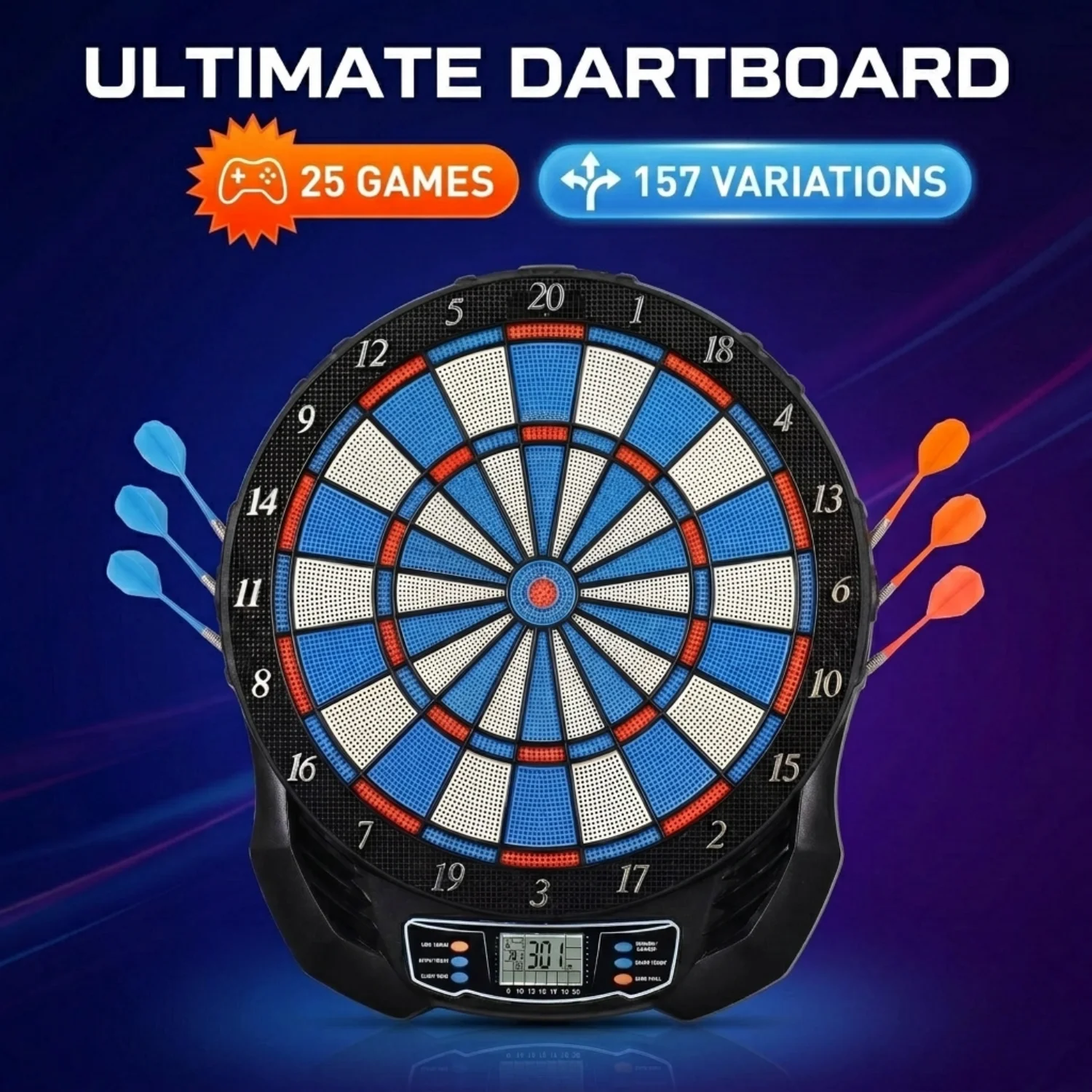 Electronic Dartboard Cabinet - DartVibe Tabuleiro Eletrônico de Dardos Avançado