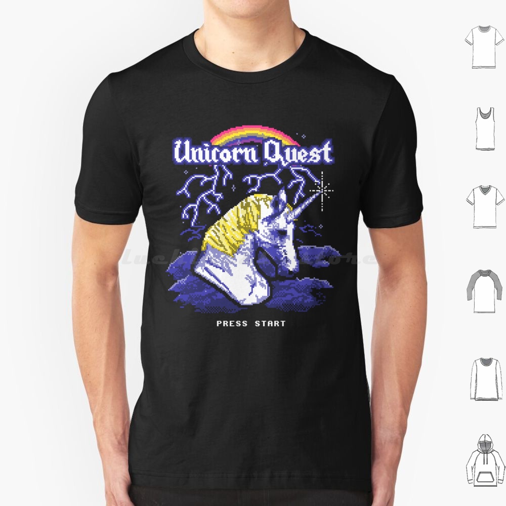 Arcade Quest - Unicórnio quest t camisa tamanho grande