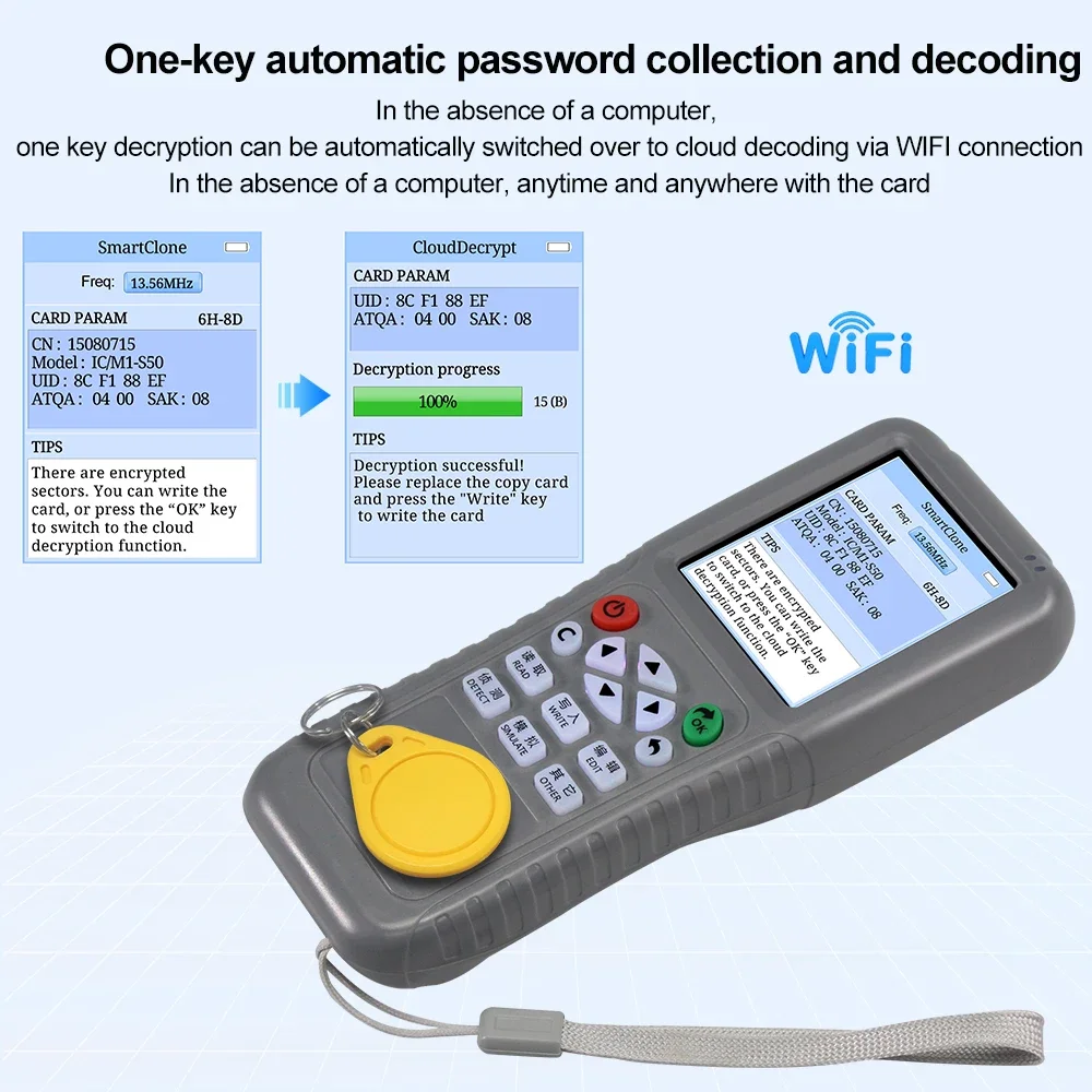 Copiador Duplicador WiFi RFID, - Nfc Card Reader Vending avaliação e preço