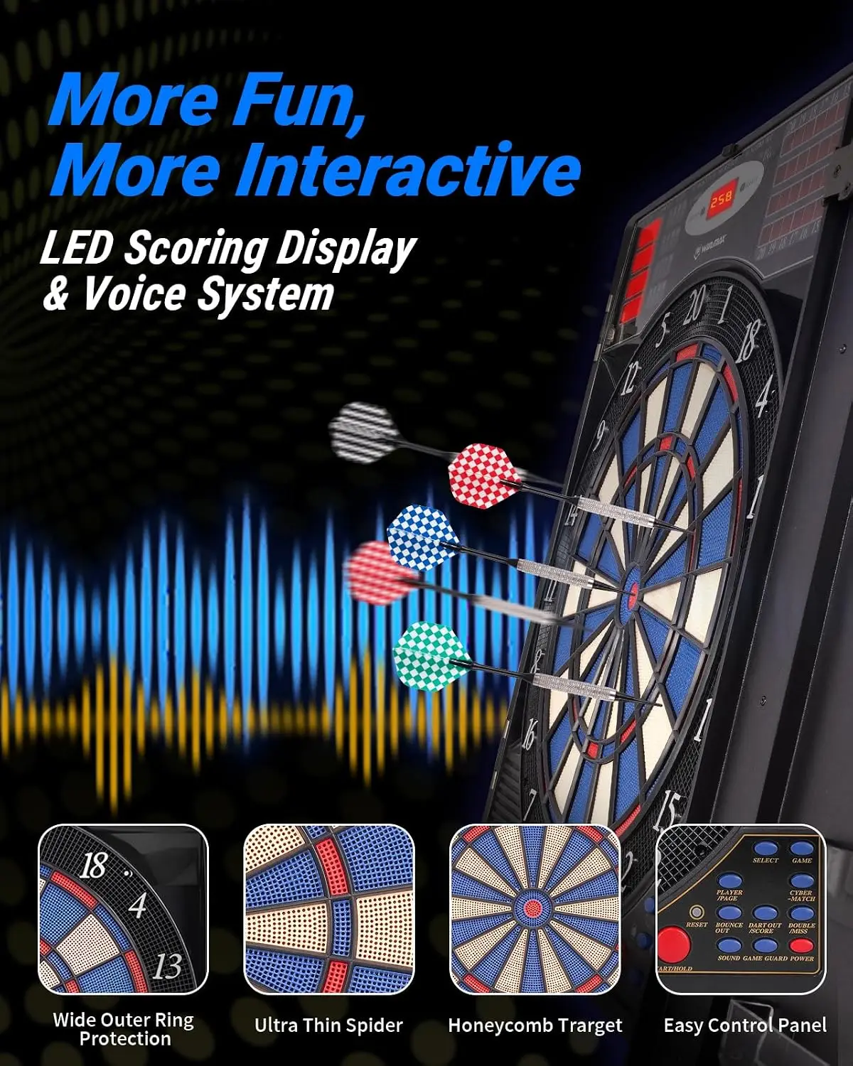 Conjunto de Armário para Dardo - Electronic Dartboard Cabinet avaliação e preço