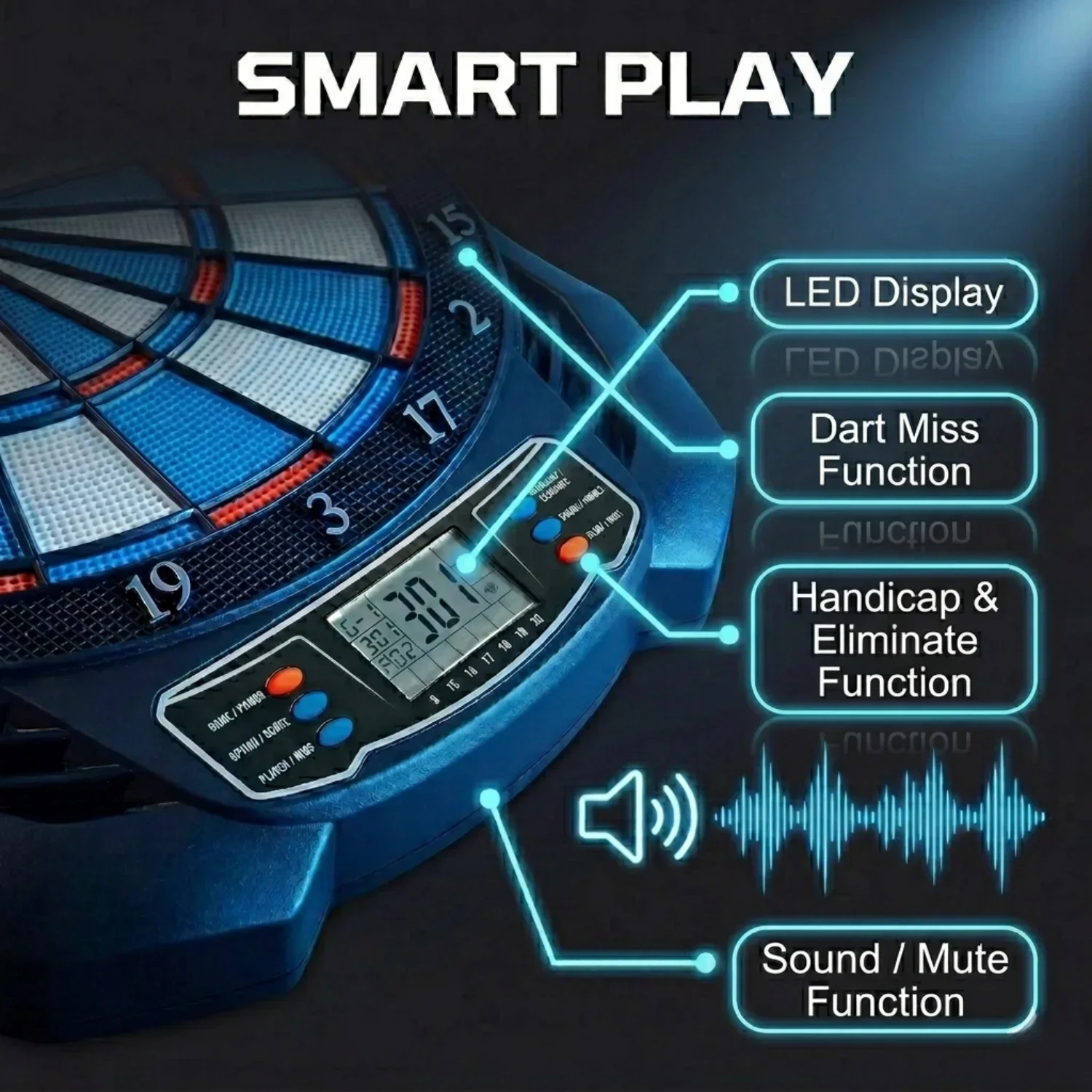 DartVibe Tabuleiro Eletrônico  - Electronic Dartboard Cabinet avaliação e preço