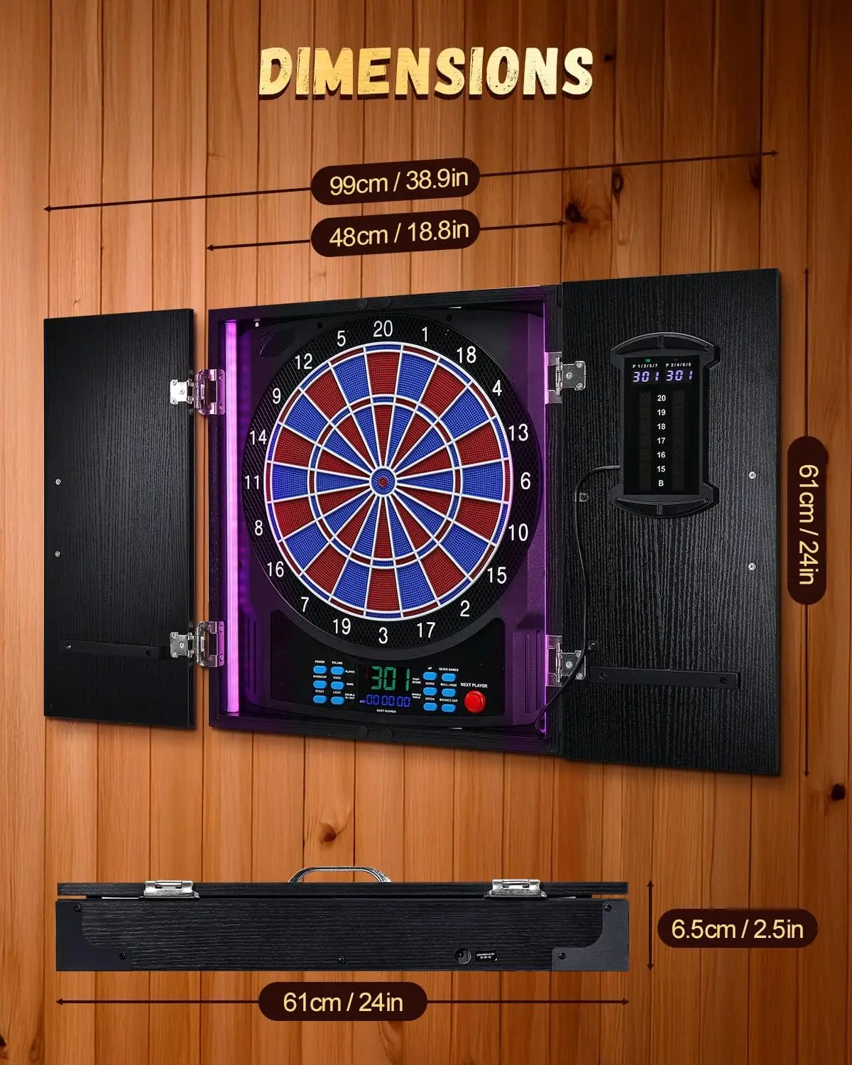 Alvo de Dardos Eletrônico, Arm - Electronic Dartboard Cabinet avaliação e preço