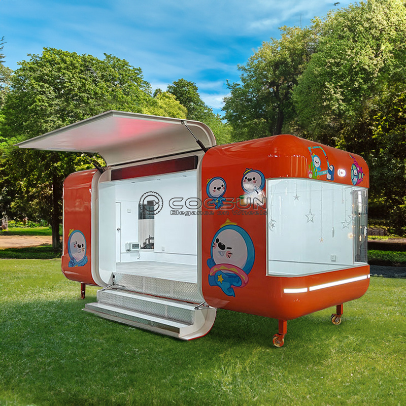 Trailer de comida móvel de rua - Hot Dog Vending Cart avaliação e preço