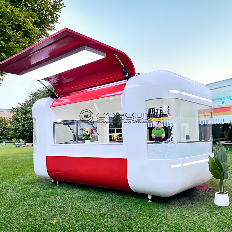 Trailer de comida móvel de rua - Hot Dog Vending Cart avaliação e preço
